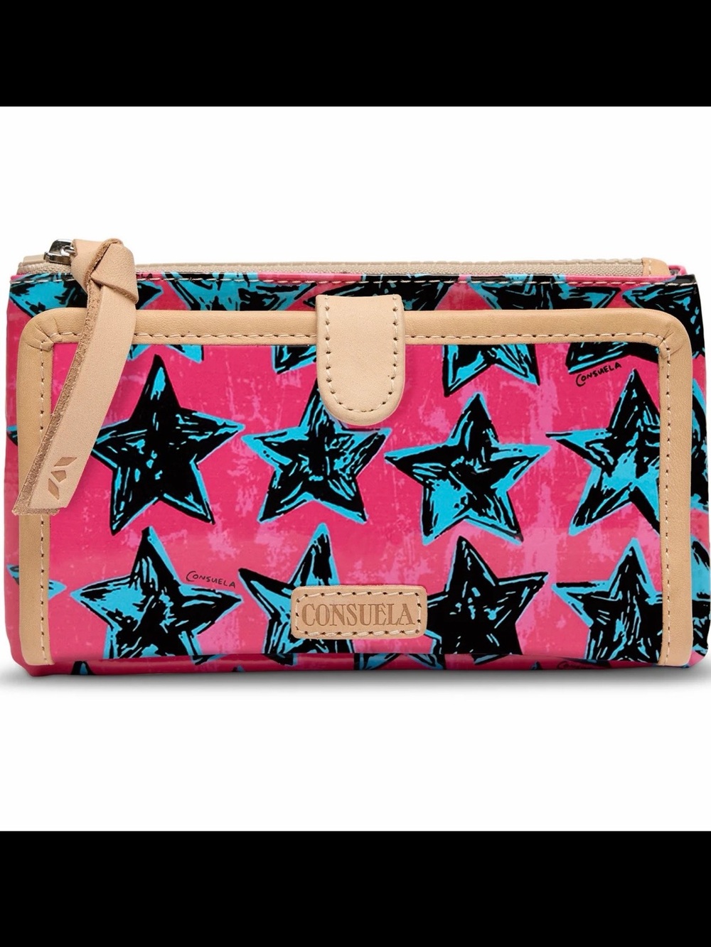 Consuela Pink and Blue Star Interior Wallet